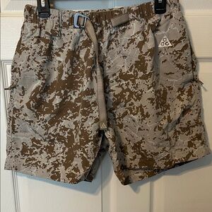 Nike ACG Brown and Gray Camo Athletic Shorts